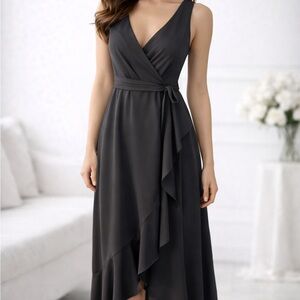 Banana Republic Charcoal Asymmetrical Dress